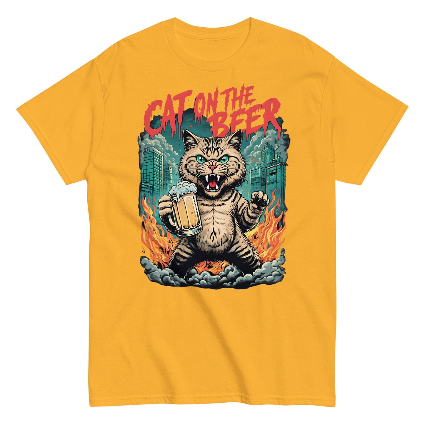 Cat On The Beer classic T-shirt