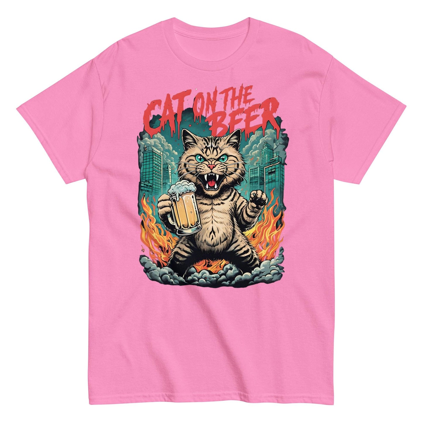 Cat On The Beer classic T-shirt